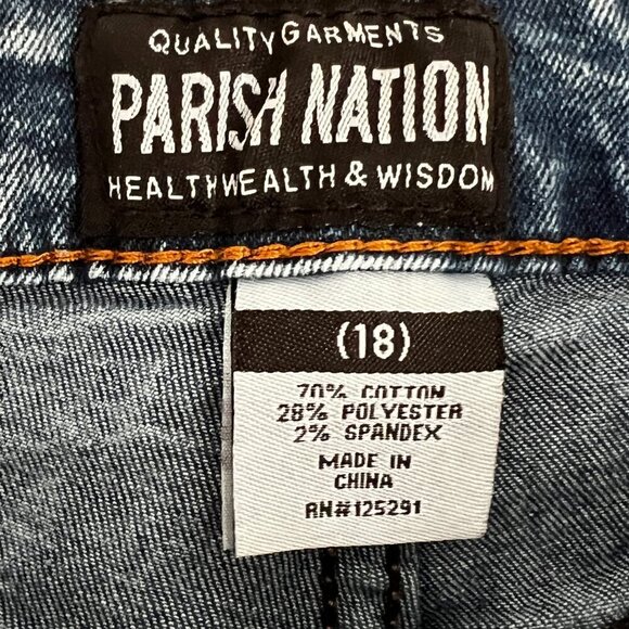 Parish Nation Rare Paint Splatter Rip and Repair Distressed Denim Jeans 32x29 - Picture 5 of 11